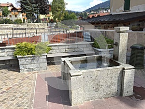 Small fountain as a source of drinking water.