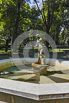 Small Fountain in the park in the center of the town of Hisarya, Bulgaria