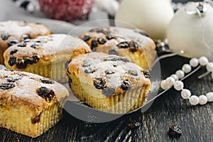 Small fruitcakes for Christmas dinner.