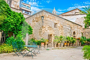 A small garden of the Arab baths at Palma de Mallorca, Spain