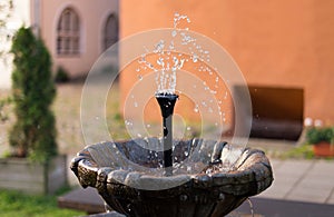 Small Garden Fountain Bronze Brown