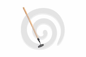 Small gardening hoe isolated on white