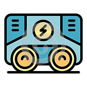 Small generator icon vector flat