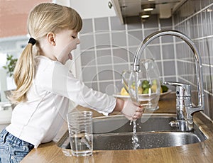 Small Girl in the kitchen