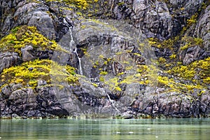 Small glacial stream from a melting glacier in Alaska