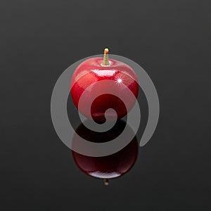 Offers high contrast emphasizing the apple s vibrant red color