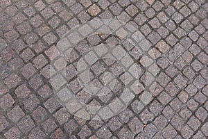 Small granite setts with diagonal joints