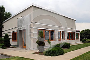Small Gray Business Building