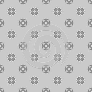 Small gray flowers seamless background. Vector