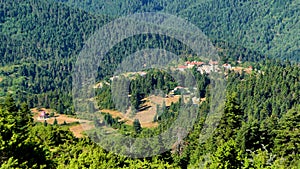 Small Greek Mountain Village