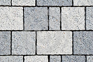 Small grey and white tiles