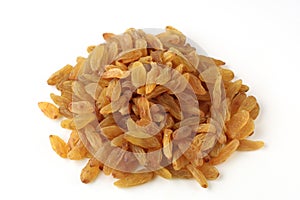 Small group of golden Iranian raisins