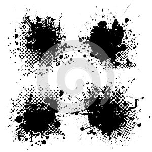 Small halftone ink splat photo