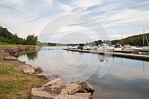 The small harbor of Montague on Prince Edward Island