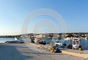 The small harbor in Nikiti, Chalkidiki, Greece