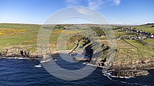 The small harbour at Latheronwheel on the coast of Caithness, Scottish Highlands