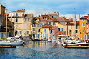 Small harbour in Martigues city, Provence, France