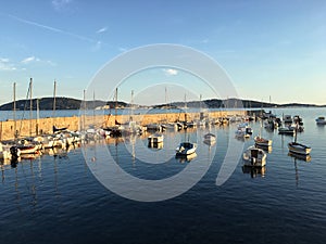 Small harbour in the mediterranean sea