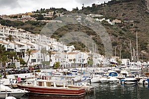 Small  harbour in spain photo