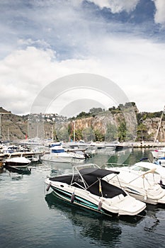 Small  harbour in spain photo