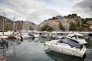 Small  harbour in spain photo