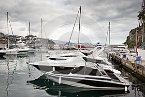 Small  harbour in spain photo