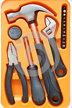 Small hardware tool box.