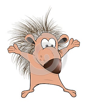 Small hedgehog. Cartoon