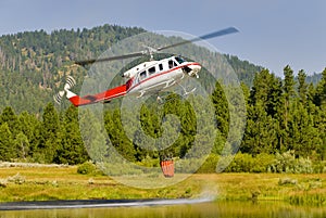 Small Helicopter water out pond