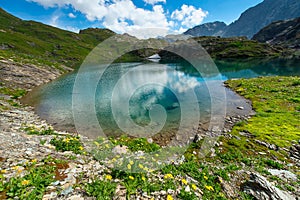 Small high mountain lake