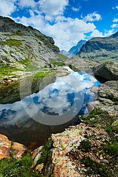 Small high mountain lake