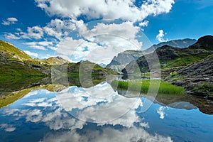 Small high mountain lake