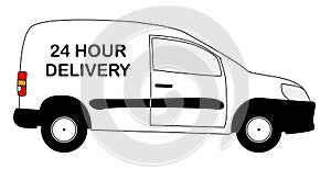 Small 24 Hour Delivery Van