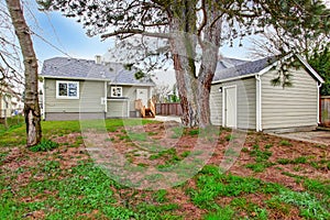 Small house backyard view