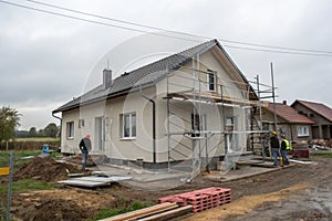 Small house building under construction