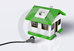 Small house disconnected to the electric current