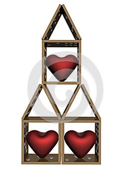 Small house made of a dominoe.