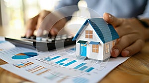 The small house model.AI generated image photo