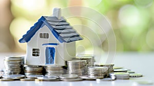 The house with coins.AI generated image