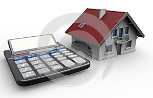 Small house mortgage calculator concept