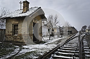 Small house of a railway swithcher man...