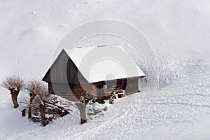 Small house from a winter fairytale