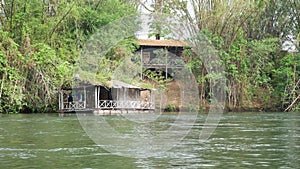 Small Houseboat on the river