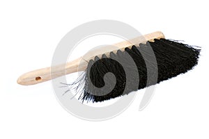 Small household cleaning brush isolated on white