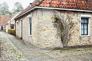 The small houses in Bourtange, a Dutch fortified village in the