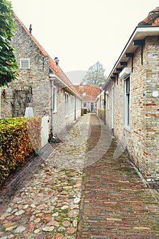 The small houses in Bourtange, a Dutch fortified village in the