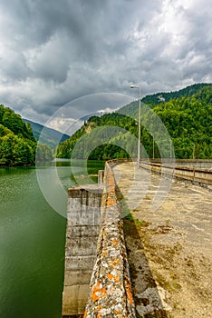 Small hydro electric dam harnessing water power