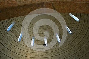 Small interior windows in Battle of the Nations Monument