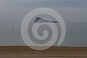 Small island in front of Benidorm, Alicante, Spain