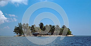 Small island in the keys of Utila, Bay Islands, Honduras